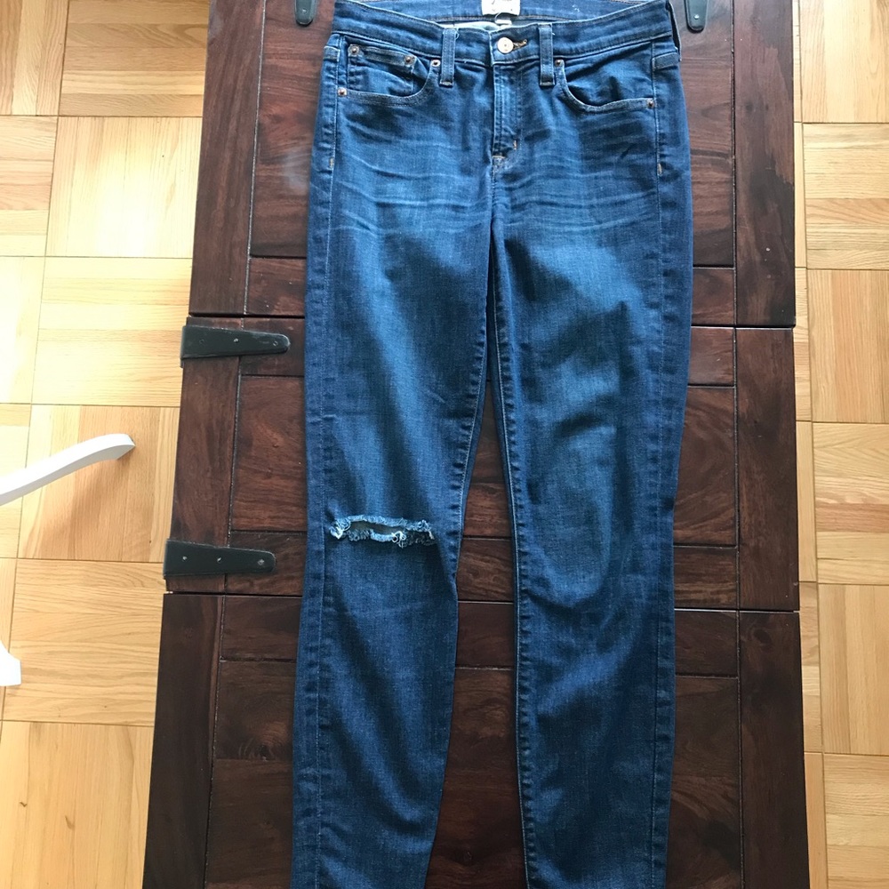 J.Crew toothpick distressed jeans NWOT